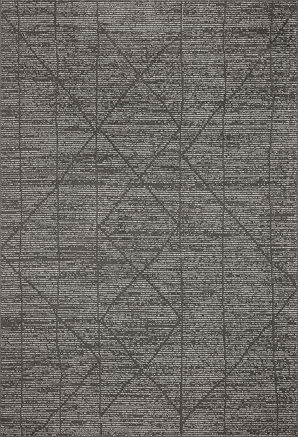 Loloi Kamala Collection KAM-06 Charcoal/Ivory 9'-2" x 13' Area Rug