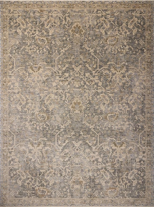 Loloi Magnolia Home by Joanna Gaines Junie Collection JUE-01 Blue/Natural 2'-7" x 8'-0", .38 Pile Height, Runner Rug
