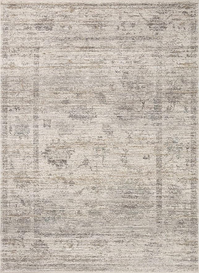 Loloi Magnolia Home by Joanna Gaines Millie Collection MIE-01 Silver/Dove 2'-7" x 14', .25" Pile Height, Runner Rug