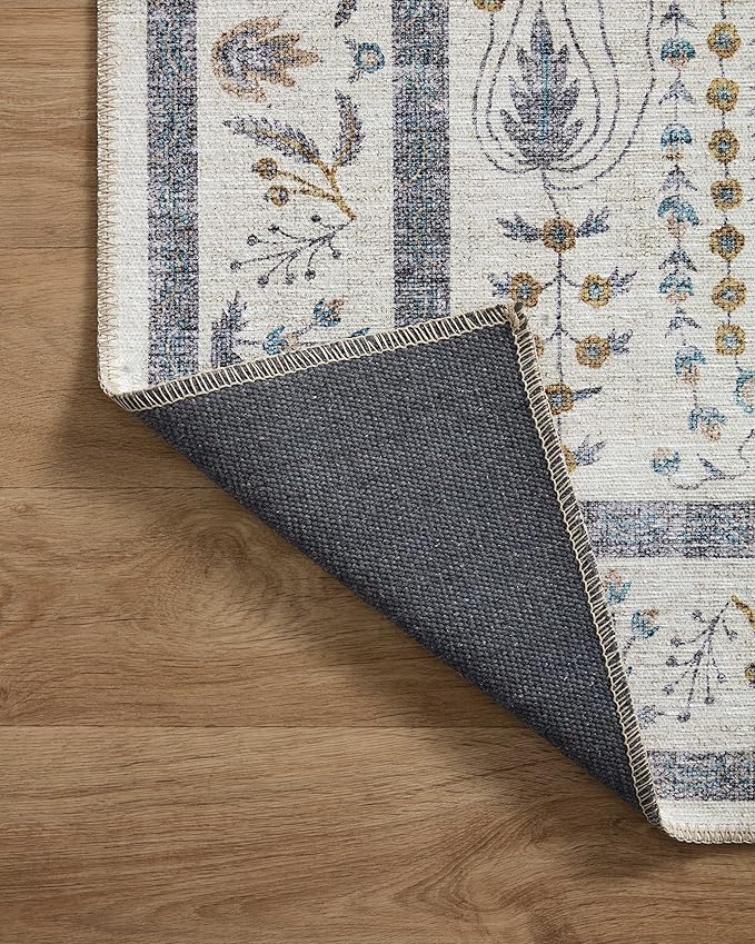 Loloi Rifle Paper Co. Maison Collection MAO-05 Wisteria Cream 2'-6" x 12'-0", .19" Pile Height, Runner Rug