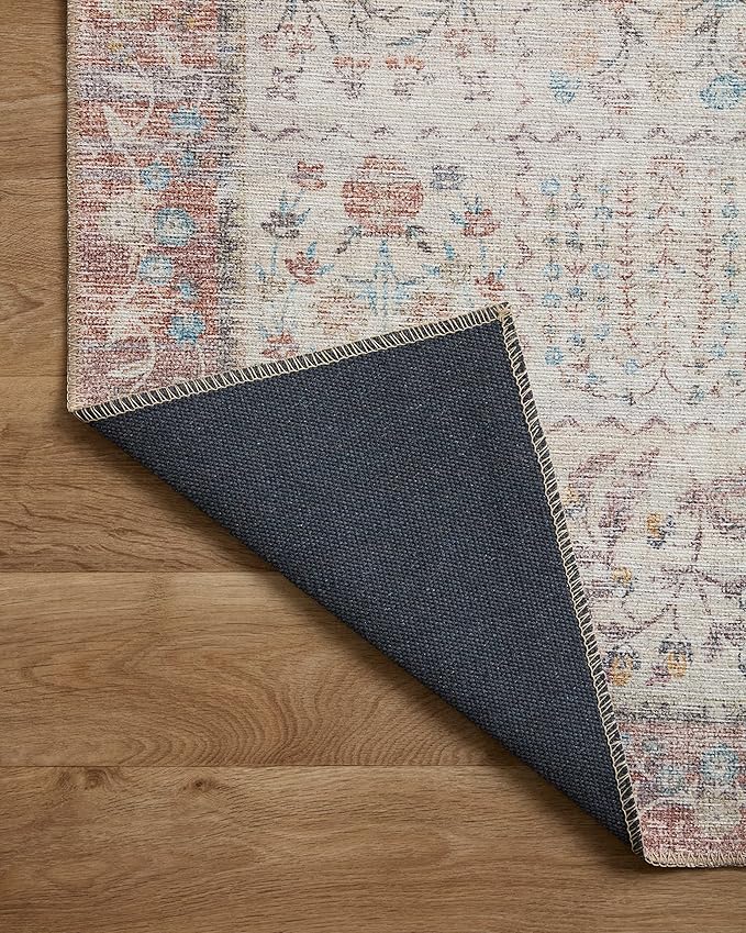 Loloi Rifle Paper Co. Maison Collection MAO-08 Cream 5'-0" x 5'-0" Round, .19" Pile Height, Accent Rug