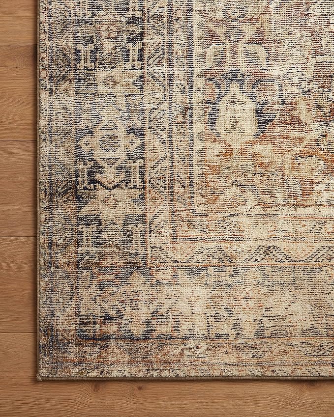 Loloi Amber Lewis Morgan Collection MOG-01 Sunset/Ink 2'-0" x 5'-0" 38" Thick Accent Rug feat. CloudPile, Neutral, Room Décor, Vintage Inspired, Livingroom, Bedroom, Dining Area
