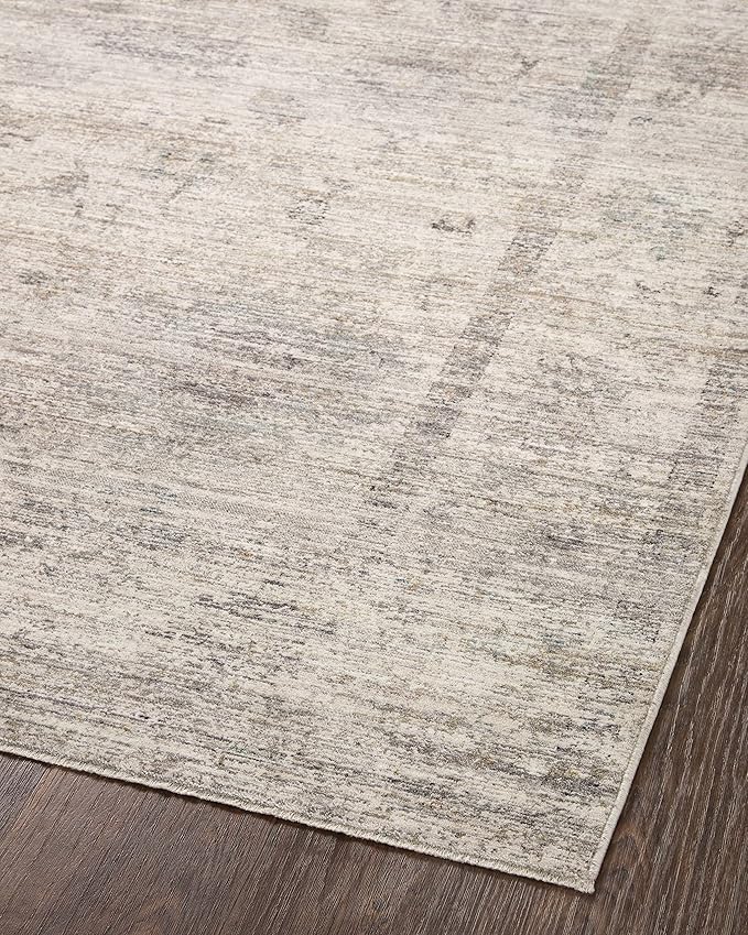 Loloi Magnolia Home by Joanna Gaines Millie Collection MIE-01 Silver/Dove 7'-10" x 10', .25" Pile Height, Area Rug