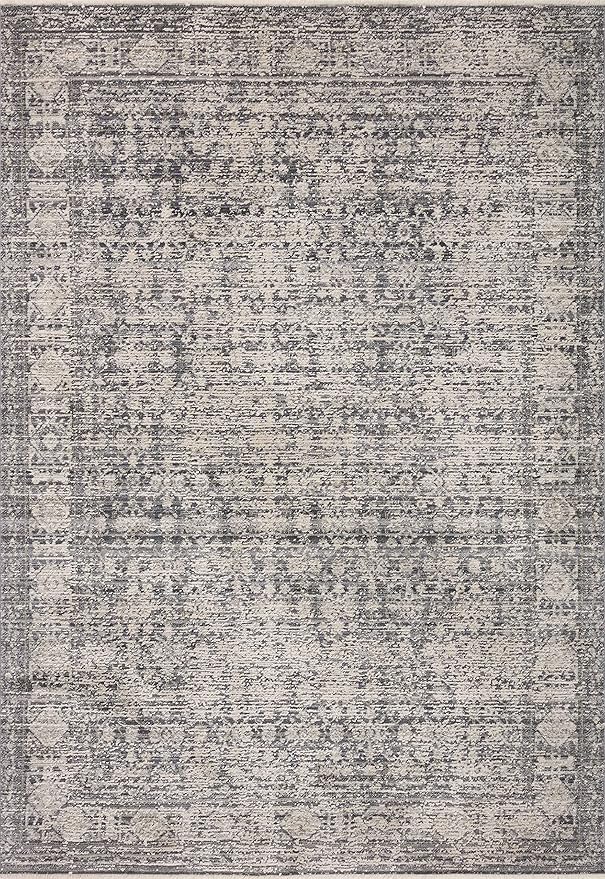 Loloi Amber Lewis Alie Collection ALE-03 Charcoal/Dove 5'-3'' x 7'-9'', .13'' Pile Height, Area Rug