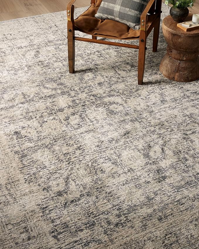 Loloi Amber Lewis Alie Collection ALE-05 Charcoal/Beige 11'-6'' x 15'-7'', .13'' Pile Height, Area Rug
