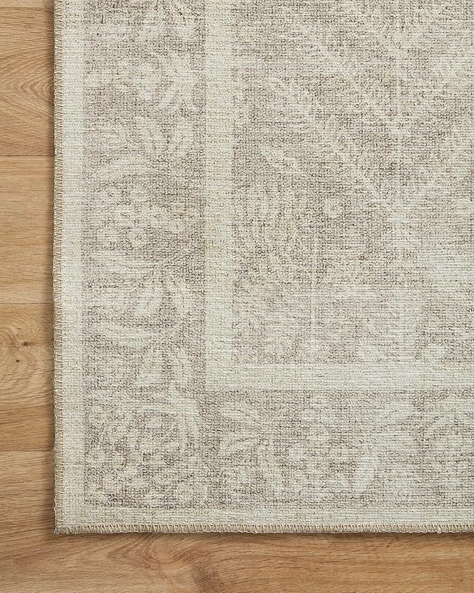 Loloi Rifle Paper Co. Maison Collection MAO-02 Bough Natural 3'-0" x 3'-0" Round, .19" Pile Height, Accent Rug