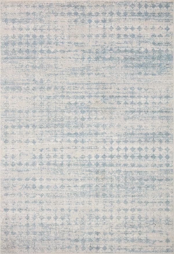 Loloi Kamala Collection KAM-04 Sky/Dove 6'-7" x 9'-6" Area Rug