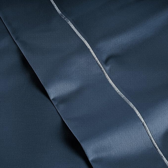 LANE LINEN 100% Egyptian Cotton California King Sheets Set, Soft & Comfy No Pill Fade Resistant Oeko-Tex Certified Cotton Sheets Cal King Size Set, 15" deep Pokcet Sheets - Dark Denim