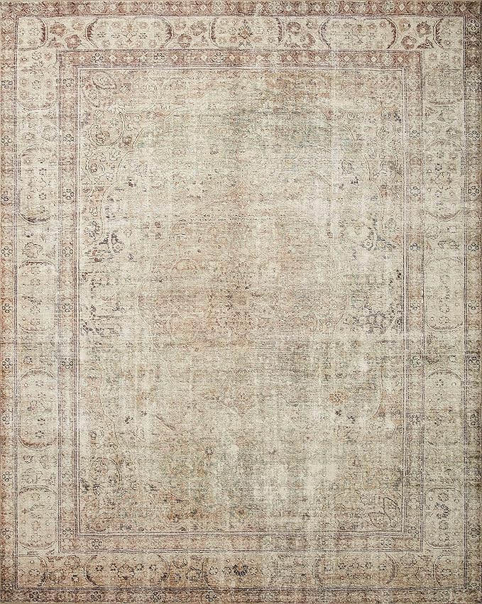 Loloi Margot Collection MAT-01 Antique/Sage 2'-6" x 7'-6" Runner Rug feat. CloudPile, No-Shed Easy Clean Large Patterned Area Rug for Living Room, Bedroom, Dining Area