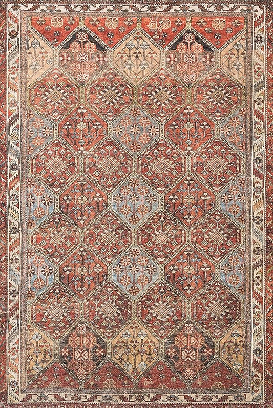 Loloi Loren Collection LQ-16 Spice/Multi 2'-6" x 7'-6" Runner Rug