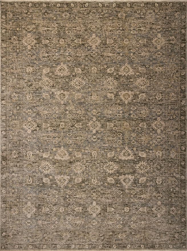 Loloi Magnolia Home by Joanna Gaines Junie Collection JUE-06 Lagoon/Natural 3'-11" x 5'-7", .38" Pile Height, Accent Rug