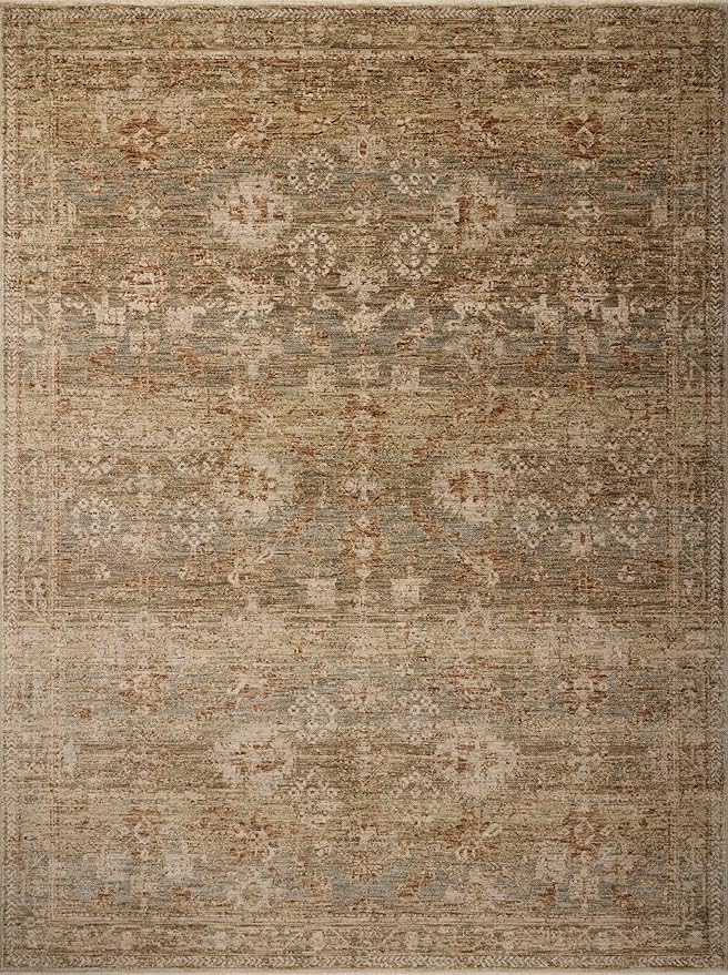 Loloi Magnolia Home by Joanna Gaines Junie Collection JUE-03 Spice/Multi 9'-6" x 9'-6", .38" Pile Height, Round Area Rug