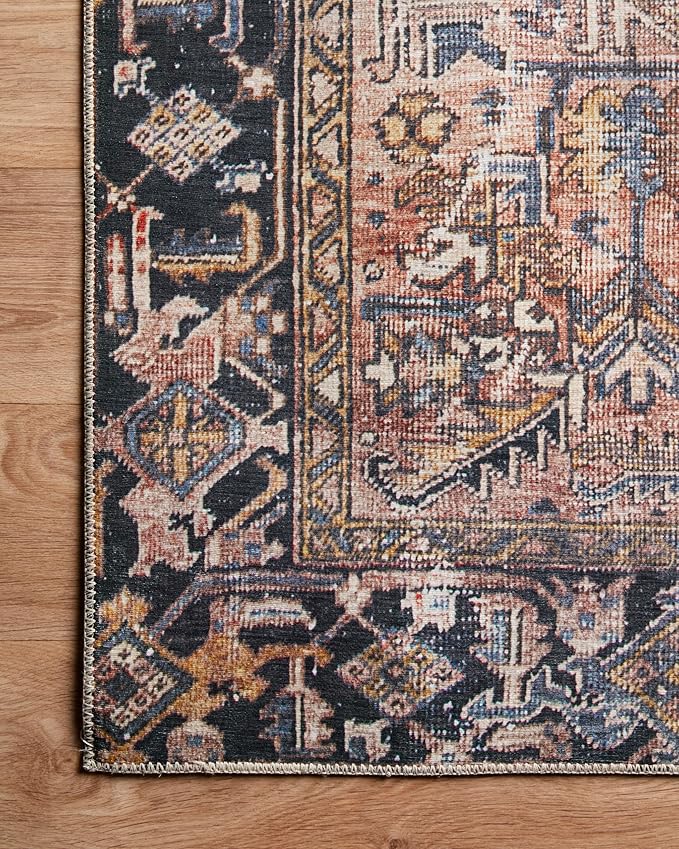 Loloi Chris Loves Julia Jules Collection JUL-02 Terracotta/Multi 2'-6'' x 7'-6'', .13" Pile Height, Runner Rug