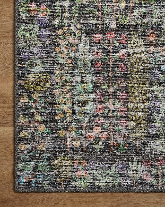 Loloi Rifle Paper Co. Maison Collection MAO-07 Charcoal 2'-3" x 3'-9", .19" Pile Height, Accent Rug