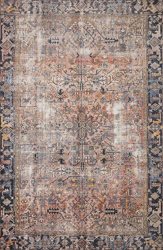 Loloi Chris Loves Julia Jules Collection JUL-02 Terracotta/Multi 5'-0'' x 7'-6'', .13" Pile Height, Area Rug