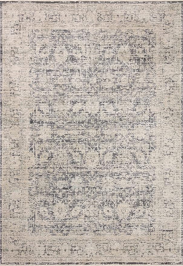 Loloi Amber Lewis Alie Collection ALE-05 Charcoal/Beige 5'-3'' x 7'-9'', .13'' Pile Height, Area Rug