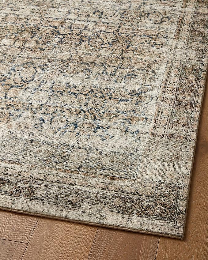 Loloi Amber Lewis Morgan Collection MOG-02 Navy/Sand 2'-3" x 7'-6" 38" Thick Runner Rug feat. CloudPile, Neutral, Room Décor, Vintage Inspired, Livingroom, Bedroom, Dining Area