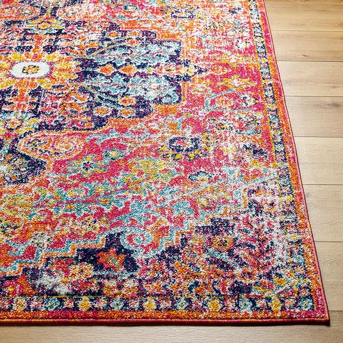 Livabliss Odelia Vintage Bohemian Area Rug,7'10" x 10'3",Pink/Orange